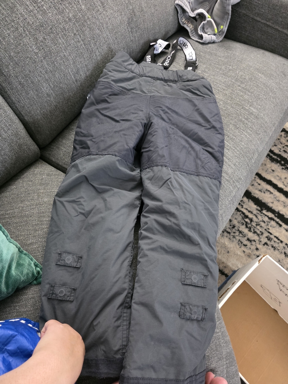 Kids Gray Insulated Snow Pants Pantalon Exterieur Hiver Nano 6 Ans